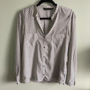 Zara Woman Polka Dots Long Sleeves Size M